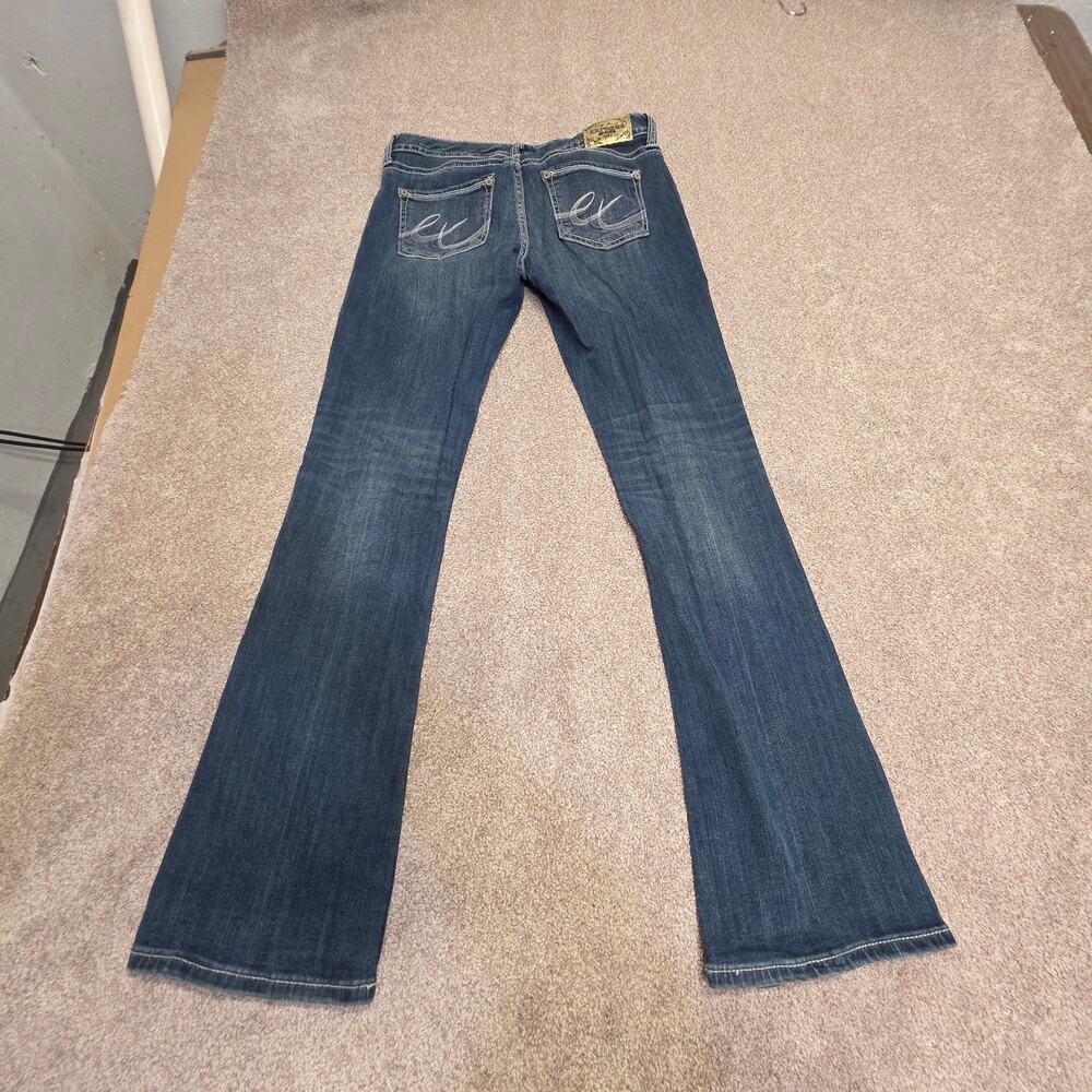 Express Jeans Stella Low Rise Boot Cut Sz 8R Medium Wash Y2K Embroidered Pocket